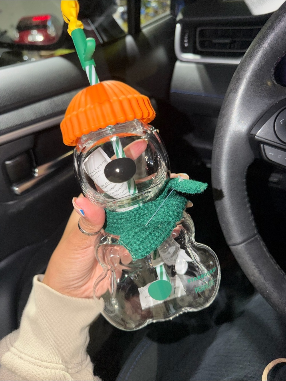 Starbucks Peanuts Snoopy 20oz Glass Cup